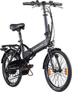 ZÜndapp Zündapp Z101 20 Zoll Elektro Klapprad für Erwachsene 150 - 180 cm 6 Gang E Klappfahrrad E Bike Faltrad Pedelec StVZO 