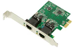 Logilink 2-Port Gigabit LAN PCI-Express Karte (PC0075) Gigabit Ethernet Netzwerkkarte