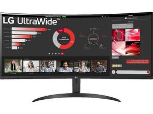  LG 34WR50QC-B.AEU 34 Zoll QHD Ultrawide Monitor (5 ms Reaktionszeit, 100 Hz) 