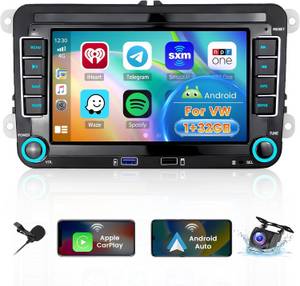 Hikity 7-Zoll-Touchscreen-2-DIN-GPS-Navigation mit Wireless Carplay/Android Autoradio (Digitalradio (DAB) 