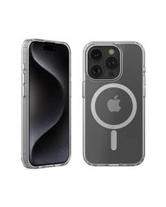  Belkin SheerForce antimikrobielle, mit MagSafe kompatible Handyhülle für iPhone 15 Pro, durchsichtige iPhone 15 Pro Hülle mit integrierten Magneten, erhöhten Rändern zum Schutz des Displays, Kamera 