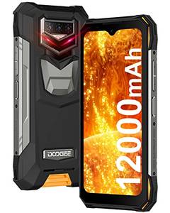  DOOGEE S89 PRO Outdoor Handy Android 12, 8GB+256GB, 12000mAh Outdoor Smartphone Ohne Vertrag, 20MP Nachtsicht 64MP Triple Kamera, 65W Schnellladung, 6.3'' FHD+ 4G Dual SIM, NFC,Orange 