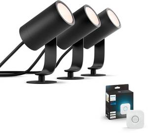 Philips Hue White & Color Ambiance Lily schwarz 3-er Starterset inkl. Bridge...