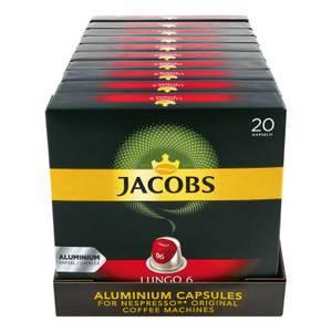 Jacobs Kapseln Lungo 6 Classico 200 Nespresso®* kompatible Kaffeekapseln 10x20