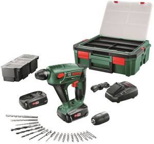 Bosch Akku-Bohrhammer »Uneo Maxx + SystemBox«, mit 2 Akkus und Ladegerät 