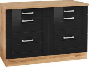 Held MÖbel Unterschrank Tinnum, 120 cm breit, Metallgriffe, MDF Fronten, mit 2 Schubkästen und 4 Auszügen, für viel Stauraum auch als Sideboard nutzbar 