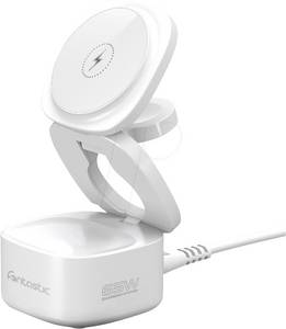 Fontastic 263996 - Induktive Ladestation ''Qumag'', 65W, 5 in 1, weiß 