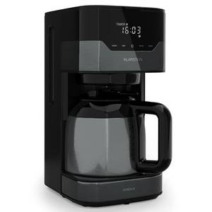  Klarstein Kaffeemaschine mit Thermoskanne und Timer, 1,2L Filtermaschine Klein, Moderne Kaffeemaschine für 12 Tassen, 800W Filterkaffeemaschine für Gemahlenen Kaffee, Kleine Filter-Kaffeemaschinen 