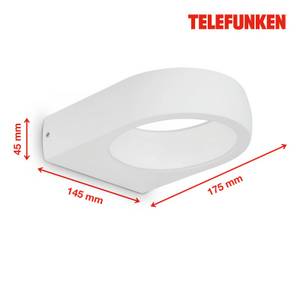 Telefunken Puka LED-Außenwandleuchte, weiß 