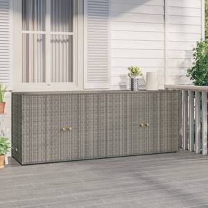 Vidaxl Gartenschrank 198x55,5x80 cm Poly Rattan Grau (319871) Gartenschrank