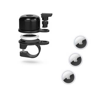 TeamNobile AirBell Fahrradklingel, 31,8 mm + Apple AirTag 4er-Pack 