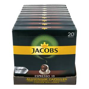 Jacobs Kaffee Espresso Intenso 20 Kapseln 104 g, 10er Pack 