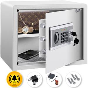 Kesser ® Elektr. Tresor   Inkl. Batteriebox   Elektronischer Safe   3x Doppelbolzenverriegelung   Boden Wandtresor   Möbeltresor   Innenbeleuchtung   Panzerschran Zahlenschloss 