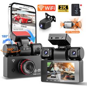 Hikity 3-Zoll 2K Auto-Dashcam mit 4 