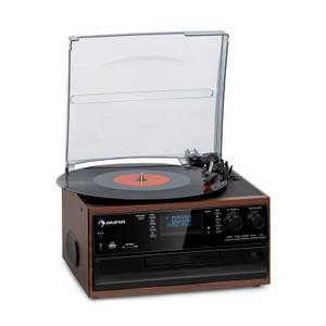 Auna »Oakland DAB Retro-Stereoanlage DAB+/FM BT-Funktion Vinyl CD Kassette« Stereoanlage (DAB+,FM Radio) 