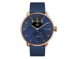 Withings ScanWatch 38 mm Hybrid-Smartwatch, rosegold blue 