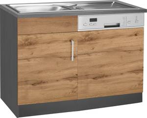 Held MÖbel Spülenschrank Colmar, 110 cm, mit Metallgriff, Front und Sockelblende für teilintegrierten Geschirrspüler 