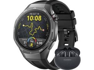  HUAWEI Watch GT5 Pro 46 MM + FreeBuds 5i Smartwatches Fluorelastomer, 140-210 mm, Black 