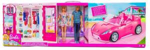 Mattel Barbie Geschenkset Auto Cabrio Kleiderschrank Ken Puppe 4 in 1  GVK05 NEU 