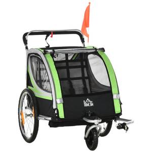 Homcom Kinderfahrradanhänger mit Aufbewahrungstasche 142L x 75B x 101H cm 