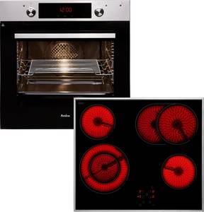 Amica Backofen-Set BOPXC 956 000 E, mit 2-fach-Teleskopauszug, Pyrolyse-Selbstreinigung, großem Timer und Heißluft 