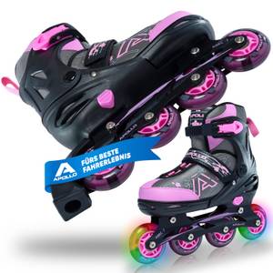 Apollo Champion größenverstellbare Inline-Skates für Kinder & Erwachsene mit LED Rollen 