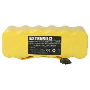 EXTENSILO »passend für Ariete Briciola 2711, 2712, 2717 Staubsauger / Saugroboter (3500mAh, 14,4V, NiMH)« Staubsauger-Akku 3500 mAh, passend für Ariete Briciola 2711, 2712, 2717 Staubsauger / Saugroboter 