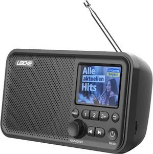 Leicke DJ ROXXX DAB+ Radio Bluetooth-Lautsprecher (Bluetooth 5.0, 5 W, Empfang von allen im Sendegebiet verfügbaren DAB+ und UKW-Sendern) 