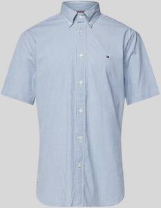 Tommy Hilfiger Freizeithemd mit Label-Stitching Modell Flex (MW0MW36139) dunkelblau Button-Down-Hemd