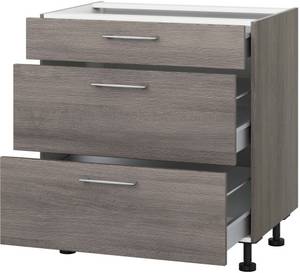 Express Küchen Kochfeldumbauschrank Trea U2AS90-H, mit drei Schubkästen, Breite 90 cm, Höhe 75 cm 