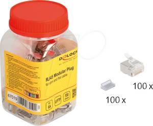 Delock 67019 - RJ45 Modular Stecker, Cat.6a, 100 Stück 