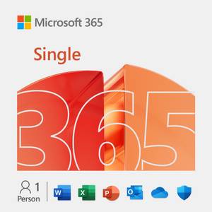 Microsoft 365 Single [1 Benutzer / 1 Jahr / 1 TB OneDrive] - Abonnement mit wiederkehrender Zahlung 