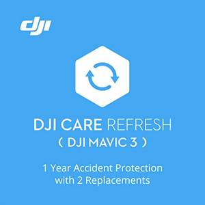  DJI Care Refresh für DJI Mavic 3（1-Jahresplan. Bis zu 2 Ersatzgeräte in 1 Jahr, um Wasserschäden, Kollisionen und Flyaway abzudecken 