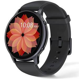  TUYOMA Smartwatch Herren, 1,3 Zoll Touchscreen Smart Watch Damen, IP68 Wasserdicht Smartwatches Schrittzähler mit Herzfrequenz,Whatsapp, SpO2, Schlafmonitor, für iOS und Android, A-Schwarz, LW36 