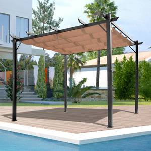 Outsunny Pergola braun Aluminium B/H/L: ca. 400x223x300 cm 