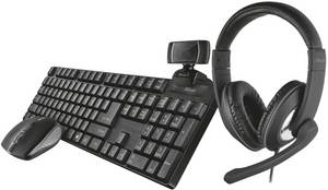 Trust Qoby 4-in-1 Home Office Set (DE) Wireless Tastatur