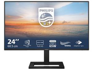  PHILIPS 24E1N1300AE 23,8 Zoll Full-HD Monitor (4 ms Reaktionszeit, 100 Hz) 