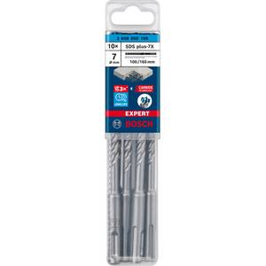 Bosch Accessories EXPERT SDS plus-7X 2608900166 Hammerbohrer 10teilig 7.00 mm Gesamtlänge 165 mm SDS-Plus 10 St. 