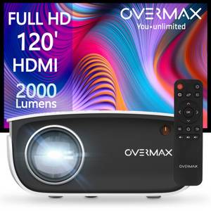 Overmax »MULTIPIC 2.5« LED-Beamer (2000 lm, Kontrast 1500:1, Full HD 1920x1080p px, Gratis HDMI-Kabel 50.000 Stunden 120 Zoll 2000Lumen) 