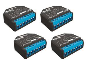 Shelly WLAN-Schaltaktor Plus 2PM, 2x 10 A, Bluetooth, 4 Stück 