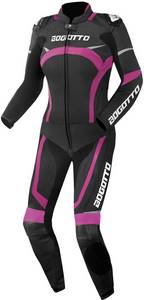 Bogotto Motowear Bogotto Misano Damen 2tlg. schwarz/pink Lederkombi