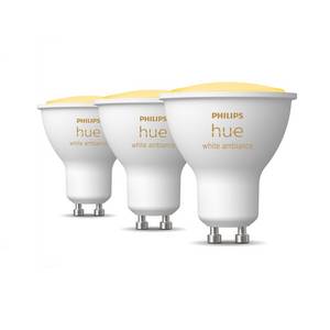 Philips Hue White Ambiance GU10 Dreierpack 350lm - weiß 