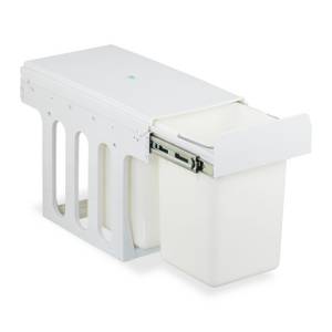 Relaxdays Einbaumülleimer Weißer Einbaumülleimer, 2 x 8 L 
