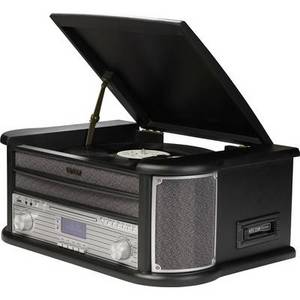 Denver MRD-51 Stereoanlage DAB+, CD, Kassette, Plattenspieler, AUX, USB, Aufnahmefunktion 2 x 2.5W B 