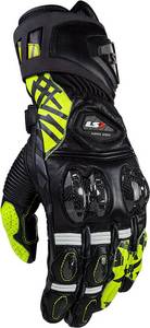 LS2 Helmets LS2 Feng Racing Textil Gloves black/neon yellow