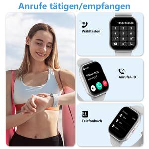 Rayofi Smartwatch Damen Herren, Fitness Uhr mit Anruffunktion und SMS-Empfang...