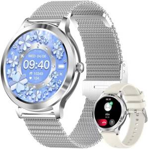 Le Affani Luxus Smartwatch fur Damen Schrittzähler mit Echtzeit Blutdruckmessung Smartwatch (1,32 Zoll, Android iOS), IP67, Wasserdicht, mit EKG Funktion, Bluetooth Anrufe, 100+ Sportmodi 