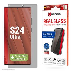 Displex Displayschutzglas »Privacy Glass«, für Samsung Galaxy S24 Ultra, Blickschutz Displayschutzfolie Displayschutz kratzer-resistent 10H 