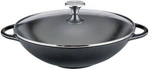 Küchenprofi Provence Wok mit Deckel 30 cm schwarz