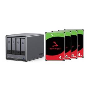 Ugreen NASync DXP4800 Plus NAS System 4-Bay 16TB inkl. 4x Seagate IronWolf ST4000VN006 4 TB 